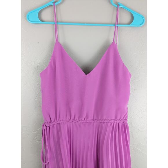 NWOT ASOS Purple Pleated Midi Blouson Dress Size 4 - Picture 4 of 12